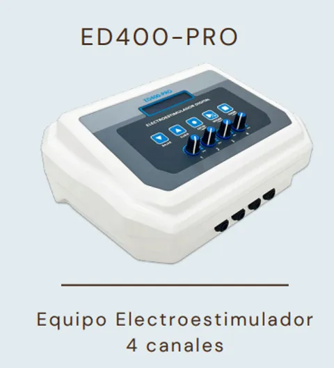 Electroestimulador Fisioglow de 4 Canales con Ondas Personalizables